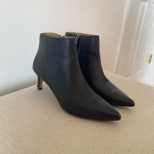 Franco Sarto Kitten Heel Black Booties